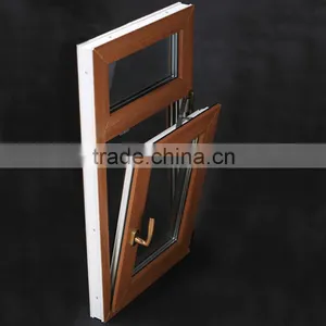 Crown Series Tilt and Turn Windows Georgia Pivot Hinge Wood Effect High Quality Villa Using Top Hung Window Opener Upvc Window thumbnail-1
