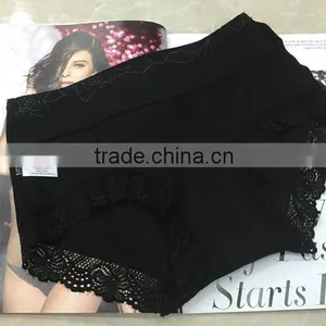Stylish Black Design High Quality in Stock Large Size Underwear for Lady Panty thumbnail-3