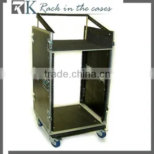 RK Aluminum Rack Case,10U Slant Mixer Rack/16u Vertical Rack System With Caster Board and Removable Covers thumbnail-1