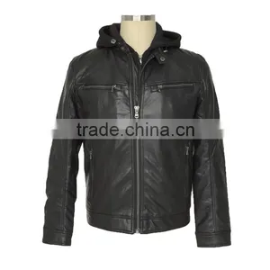 2016 Popular New Style Men PU Jacket thumbnail-2