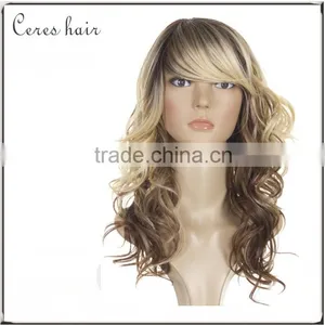 Curly Wavy Wig Blonde High Temperature Synthetic Fiber Lace Front Blonde Wig thumbnail-3