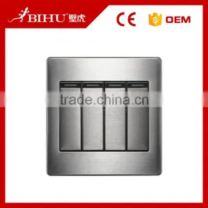 BIHU Brown or Silver Color Home Light Use 4 Gang 2 Way Switch With Cheap Price thumbnail-5