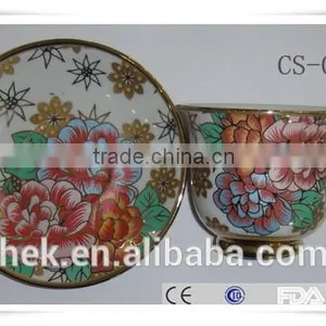 Porcelain , Full Decal , Cup/saucer Set thumbnail-2