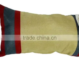 14*7'' Strip Bolster Linen Pillow for Home Decoration thumbnail-1