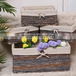 Home Organization Eco-friendly Storage Basket With Lining Set Of7 thumbnail-4