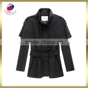 Ladies Formal Coat Black Fashion New Style thumbnail-1