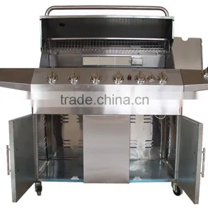 Smoking Butane Grill / 6 Burners Stainless Steel Material BBQ Grill Smoker for Sale thumbnail-2
