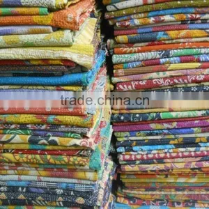 Kantha Quilt Wholesale Gudari Ralli Handmade Kantha Quilt Throw Reversible Quilt Recycled Sari Quilt Patchwork Quilt Blanket thumbnail-3
