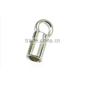 3mm Sterling Silver End Cap for Leather Cord thumbnail-1