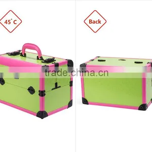 Wholesale Portable Professional Rolling Beauty Box Empty Makeup Vanity Case With Mirror thumbnail-3