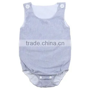 Wholesale 2016 Red Seersucker Shortall With Internal Lining and Snaps Baby Romper Baby Seersucker Jon Jons thumbnail-3