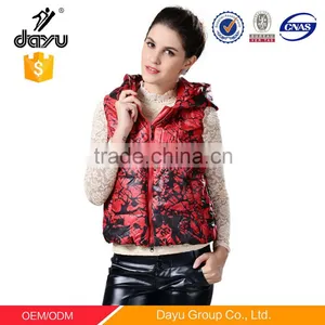 Waistcoat Design for Woman Lightweight Feather 100% Polyester Customized Women Waistcoat Cheap Vest thumbnail-3