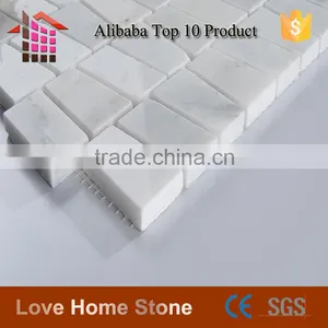 Carrara White Mosaic Tile, Trapezoid Tile Backsplash thumbnail-4
