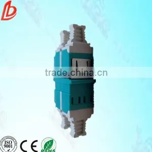 2 Port 10G OM3 Aqua LC/UPC Duplex Multimode Optical Fiber Adapters thumbnail-1