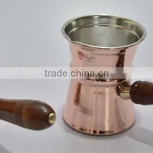 Ibrik Copper Coffee Pot With Wooden Handle thumbnail-1