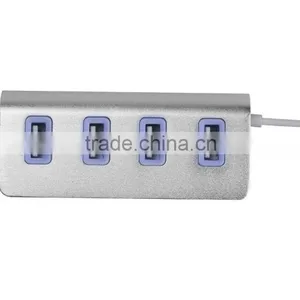 Aluminium Casing Usb Por Hub, Type C Change to 4 Port Usb 2.0 Hub for Macbook With LED Indicators thumbnail-5