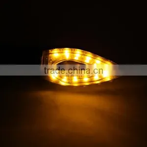 4pcs 12 SMD LED Mini Motorcycle Motorbike Turn Signal Indicators Amber Light + DOP-3X Flasher Relay thumbnail-6