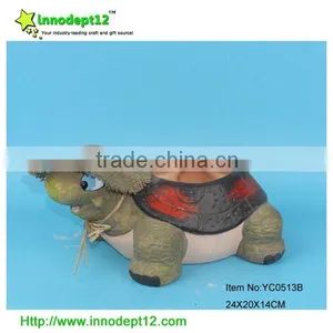 2015 Hot Selling Ceramic Garden Decoration Flower Pot, Tortoise Flower Pot With Straw Hat thumbnail-1