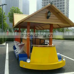 Electric Sightseeing Bus Four Wheel for Seaside Tour thumbnail-6