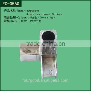 Square Tube 3ways Metal Fitting Tube Connector thumbnail-1