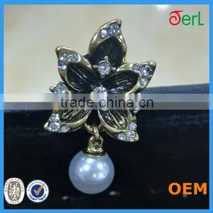 Beautiful Button Crystal Button Flower Button With Plastic Pearl thumbnail-1