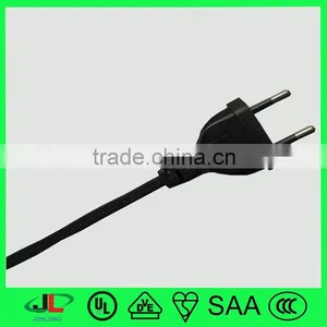 Brazil uc Approved Power Cord 2 Pin 4.8mm Diameter per Pin Plug With INMETRE High Quality Copper Wire thumbnail-2