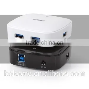 ABS Plastic Super Speed 4 Port USB3.0 HUB, Black and White Color thumbnail-2