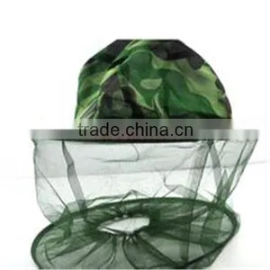 High Quality Green Color Polyester Mesh Head Mosquito Net Hat thumbnail-5