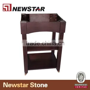 Wooden Hotel Corner Bathroom Vanity Base Cabinet thumbnail-1