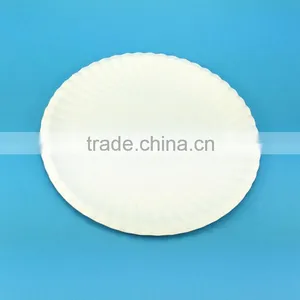 White Round Eco Friendly Round Party Disposable Paper Plate thumbnail-4