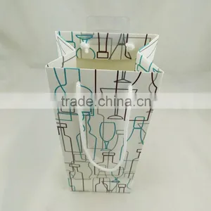 High End Cheap Film Hook Wine Paper Handbag Cardboard Bag thumbnail-1