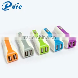 Hottest Selling Colorful Dual Usb Car Charger 5V 2A Output for IPhone 6 Travel Phone Charger,promotional Multipurpose Double 2 thumbnail-4