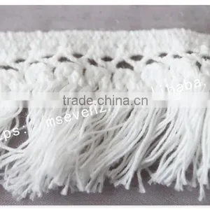 Customized Color 3.5cm Width Polyester Water Soluble Fringe Lace Trim for Gament thumbnail-3