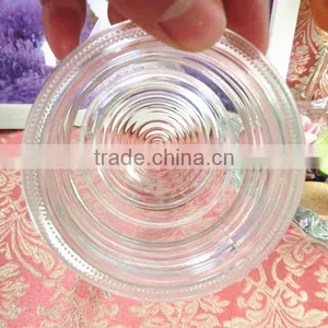 500ml Round Line Shape Clear Glass Material Candle Holder thumbnail-2