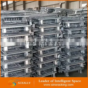 Aceally Folding Warehouse Steel Collapsible Cage Pallet thumbnail-5