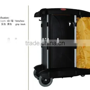 Janitor Cart With Cover, Multipurpose Cover Cleaning Trolley, thumbnail-2