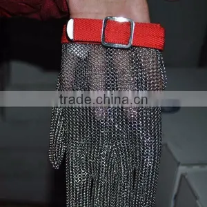 Stainless Steel Mesh Hand Safty Cut Resistant Chain Mail Gloves for Buthcer thumbnail-5