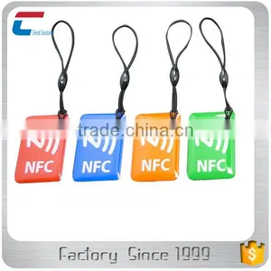 Passive NFC RFID Tag Customized Epoxy NFC Key Fob Passive Plastic Rfid Key Tag 180 Bytes Memory thumbnail-1