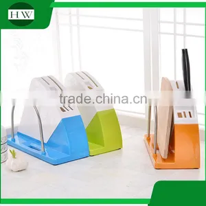Kitchen Accessories Multipurpose Plastic Chopping Board Pot Pan Tool Flatware Knife Storage Rack Holder thumbnail-2