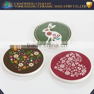 Handmade Colorful Ceramic Tile Coaster Set thumbnail-1