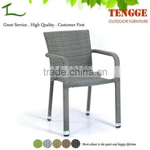 Best Selling All Weather Grey Color Stackable Outdoor Wicker Chairs thumbnail-1
