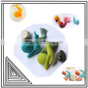 Tea Bag Holder,5pcs Cute Snail Shape Silicone Tea Bag Holder Cup Mug Candy Colors Gift Set thumbnail-1