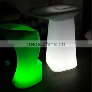 New Design Led Bar Furniture Cocktail Table With Ice Bucket thumbnail-2