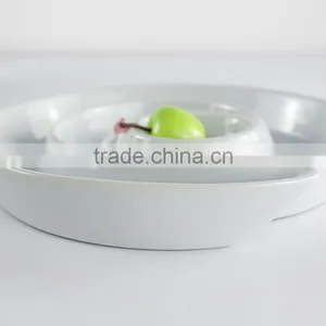 Hospitality Hotel Supply Candy Plate Round Porcelain Compartments Tray thumbnail-4
