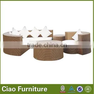 Luxury Living Room Round Sofa Bed Rattan Lounge Sofa Furniture Set thumbnail-1