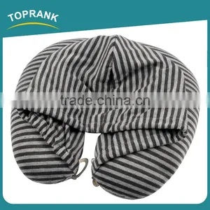 New Design Custom Printed Pillow Case U Shape Travel Hoodie Neck Pillow Travel Hooded Pillow With Sweatshirt Hat thumbnail-2