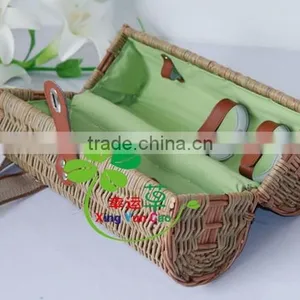 The Cheapest Beautiful Baket Spilt Willow for Wine, Wine Bottle Basket thumbnail-6