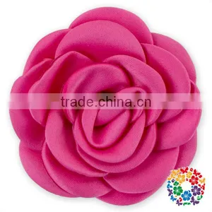Beautiful Posh Decorative Handmade Fabric Poney Flowers for Dresses and Headband thumbnail-4