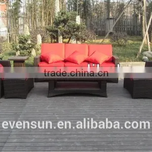 ESR-7273 Rattan Sofa Set With Pillows thumbnail-1