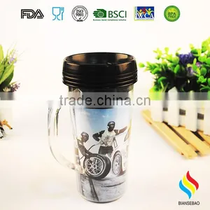 16oz Double Wall Magic Hard Plastic Tumbler Cup Coffee Mug thumbnail-1